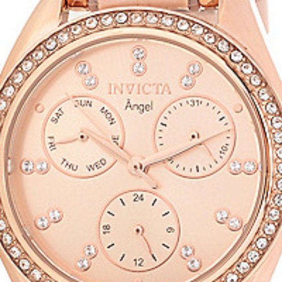 Invicta Angel Quartz Mother Of Pearl Watch